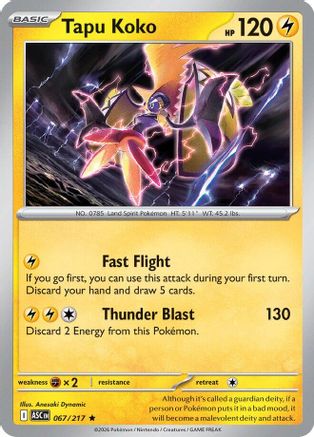 Tapu Koko (67) Holofoil [ME Ascended Heroes] Pokemon Single Pokémon