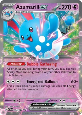 Azumarill ex (84) Holofoil [ME Ascended Heroes] Pokemon Single Pokémon