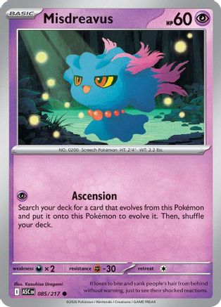 Misdreavus - 085/217 [ME Ascended Heroes] Pokemon Single Pokémon