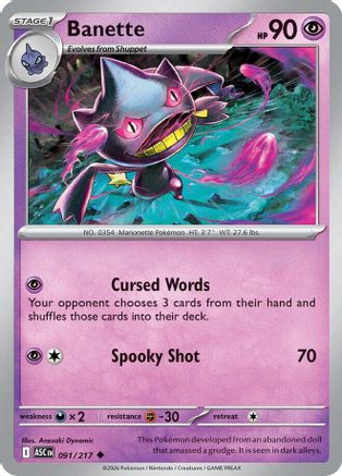 Banette - 091/217 [ME Ascended Heroes] Pokemon Single Pokémon