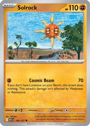 Solrock (106) [ME Ascended Heroes] Pokemon Single Pokémon