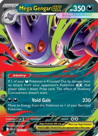 Mega Gengar ex - 125/217 Holofoil [ME Ascended Heroes] Pokemon Single Pokémon
