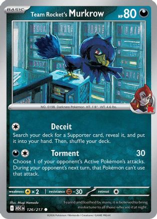 Team Rocket's Murkrow (126) [ME Ascended Heroes] Pokemon Single Pokémon