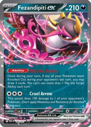 Fezandipiti ex - 142/217 Holofoil [ME Ascended Heroes] Pokemon Single Pokémon