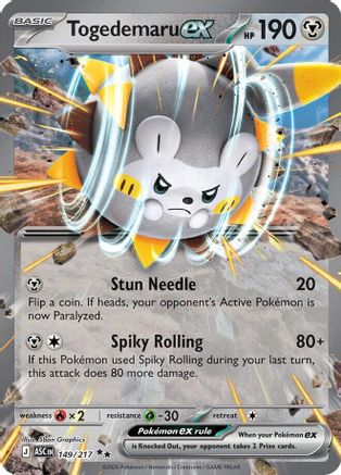 Togedemaru ex (149) Holofoil [ME Ascended Heroes] Pokemon Single Pokémon