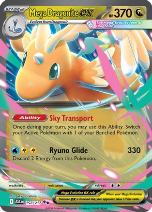 Mega Dragonite ex - 152/217 Holofoil [ME Ascended Heroes] Pokemon Single Pokémon
