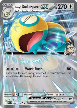 Larry's Dudunsparce ex (164) Holofoil [ME Ascended Heroes] Pokemon Single Pokémon