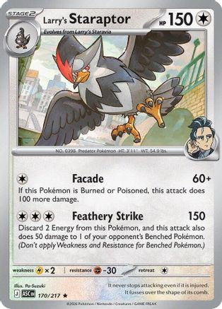 Larry's Staraptor - 170/217 Holofoil [ME Ascended Heroes] Pokemon Single Pokémon