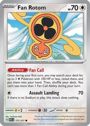 Fan Rotom - 171/217 [ME Ascended Heroes] Pokemon Single Pokémon