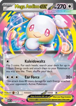 Mega Audino ex - 172/217 Holofoil [ME Ascended Heroes] Pokemon Single Pokémon