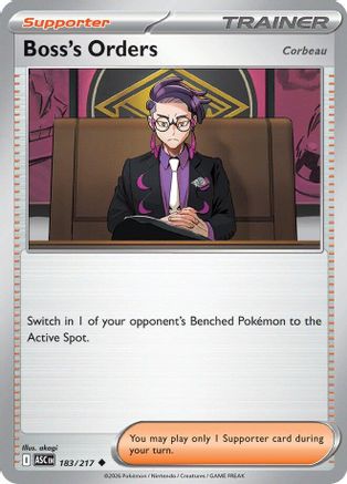 Boss's Orders [Corbeau] - 183/217 [ME Ascended Heroes] Pokemon Single Pokémon
