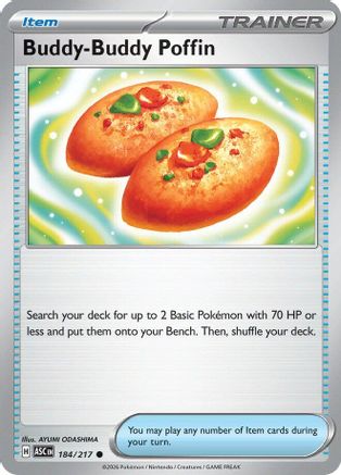 Buddy-Buddy Poffin (184) Reverse Holofoil [ME Ascended Heroes] Pokemon Single Pokémon