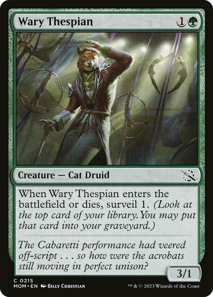 Wary Thespian (MOM-215) [March of the Machine] Foil MTG Single Wizards of the Coast