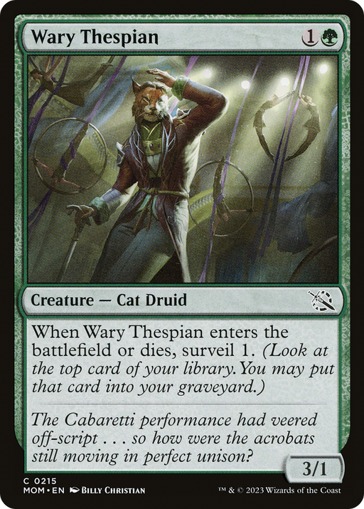 Wary Thespian (MOM-215) [March of the Machine] Foil MTG Single Wizards of the Coast
