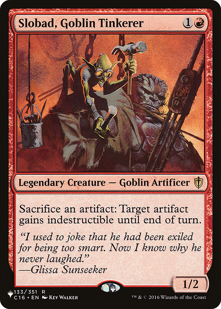 Slobad, Goblin Tinkerer (LIST-C16-133) [Mystery Booster] The List MTG Single Wizards of the Coast