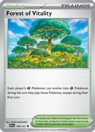 Forest of Vitality (188) Reverse Holofoil [ME Ascended Heroes] Pokemon Single Pokémon