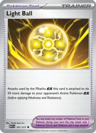 Light Ball (191) Reverse Holofoil [ME Ascended Heroes] Pokemon Single Pokémon