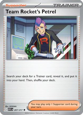 Team Rocket's Petrel (207) [ME Ascended Heroes] Pokemon Single Pokémon