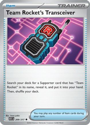 Team Rocket's Transceiver - 209/217 [ME Ascended Heroes] Pokemon Single Pokémon