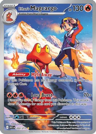 Ethan's Magcargo - 222/217 Holofoil [ME Ascended Heroes] Pokemon Single Pokémon