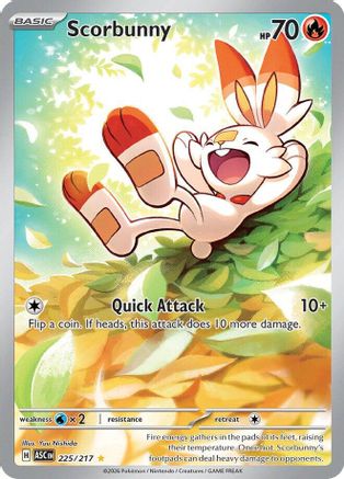 Scorbunny - 225/217 Holofoil [ME Ascended Heroes] Pokemon Single Pokémon