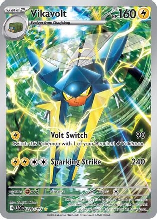 Vikavolt - 230/217 Holofoil [ME Ascended Heroes] Pokemon Single Pokémon
