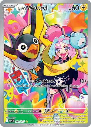 Iono's Wattrel - 231/217 Holofoil [ME Ascended Heroes] Pokemon Single Pokémon