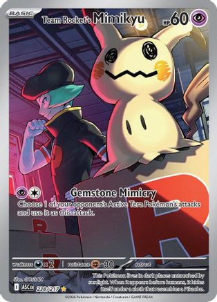 Team Rocket's Mimikyu - 238/217 Holofoil [ME Ascended Heroes] Pokemon Single Pokémon