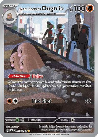 Team Rocket's Dugtrio - 239/217 Holofoil [ME Ascended Heroes] Pokemon Single Pokémon