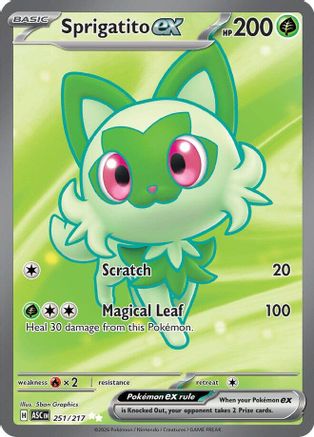 Sprigatito ex (251) Holofoil [ME Ascended Heroes] Pokemon Single Pokémon