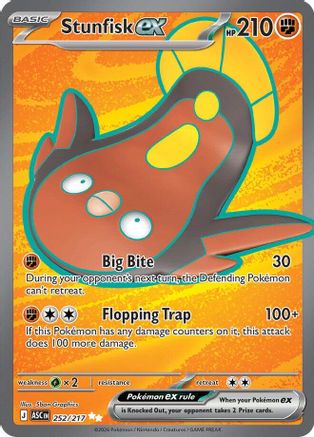 Stunfisk ex - 252/217 Holofoil [ME Ascended Heroes] Pokemon Single Pokémon