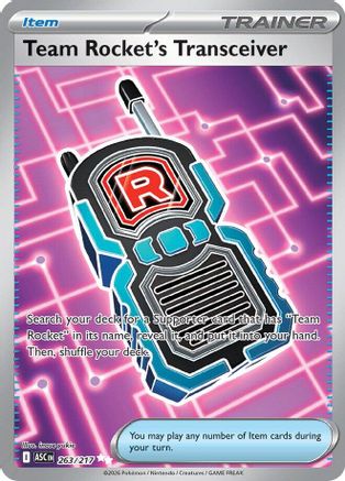 Team Rocket's Transceiver - 263/217 Holofoil [ME Ascended Heroes] Pokemon Single Pokémon