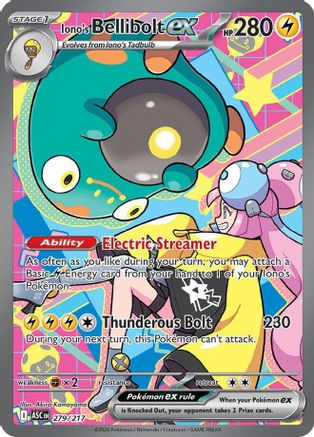 Iono's Bellibolt ex - 279/217 Holofoil [ME Ascended Heroes] Pokemon Single Pokémon