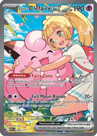 Lillie's Clefairy ex - 280/217 Holofoil [ME Ascended Heroes] Pokemon Single Pokémon