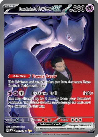 Team Rocket's Mewtwo ex - 281/217 Holofoil [ME Ascended Heroes] Pokemon Single Pokémon