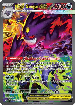 Mega Gengar ex - 284/217 Holofoil [ME Ascended Heroes] Pokemon Single Pokémon