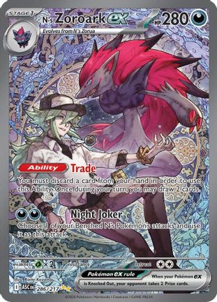 N's Zoroark ex - 286/217 Holofoil [ME Ascended Heroes] Pokemon Single Pokémon