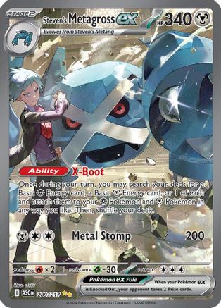 Steven's Metagross ex (289) Holofoil [ME Ascended Heroes] Pokemon Single Pokémon