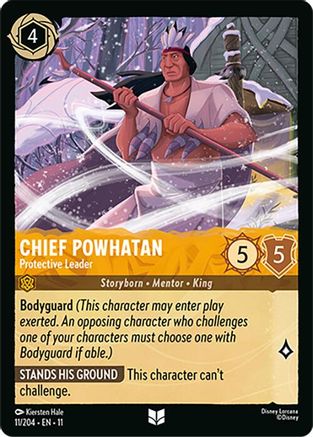 Chief Powhatan - Protective Leader (11/204) [Winterspell] Cold Foil Lorcana Single Disney