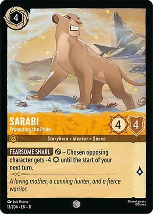 Sarabi - Protecting the Pride (12/204) [Winterspell] Cold Foil Lorcana Single Disney