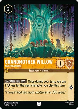 Grandmother Willow - Ancient Advisor (13/204) [Winterspell] Cold Foil Lorcana Single Disney
