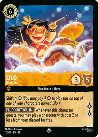 Lilo - Rock Star (17/204) [Winterspell] Cold Foil Lorcana Single Disney