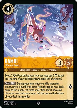 Bambi - Ethereal Fawn (24/204) [Winterspell] Cold Foil Lorcana Single Disney
