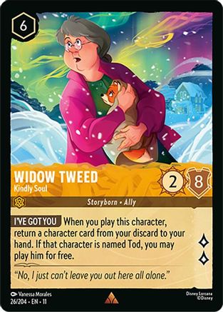 Widow Tweed - Kindly Soul (26/204) [Winterspell] Cold Foil Lorcana Single Disney