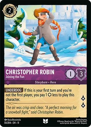 Christopher Robin - Joining the Fun (55/204) [Winterspell] Cold Foil Lorcana Single Disney