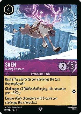 Sven - Leaping Reindeer (60/204) [Winterspell] Cold Foil Lorcana Single Disney