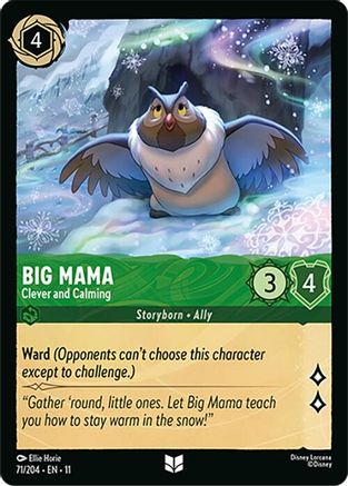 Big Mama - Clever and Calming (71/204) [Winterspell] Cold Foil Lorcana Single Disney