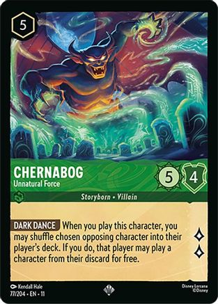 Chernabog - Unnatural Force (77/204) [Winterspell] Cold Foil Lorcana Single Disney