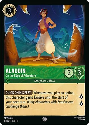 Aladdin - On the Edge of Adventure (81/204) [Winterspell] Lorcana Single Disney