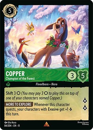 Copper - Champion of the Forest (84/204) [Winterspell] Cold Foil Lorcana Single Disney